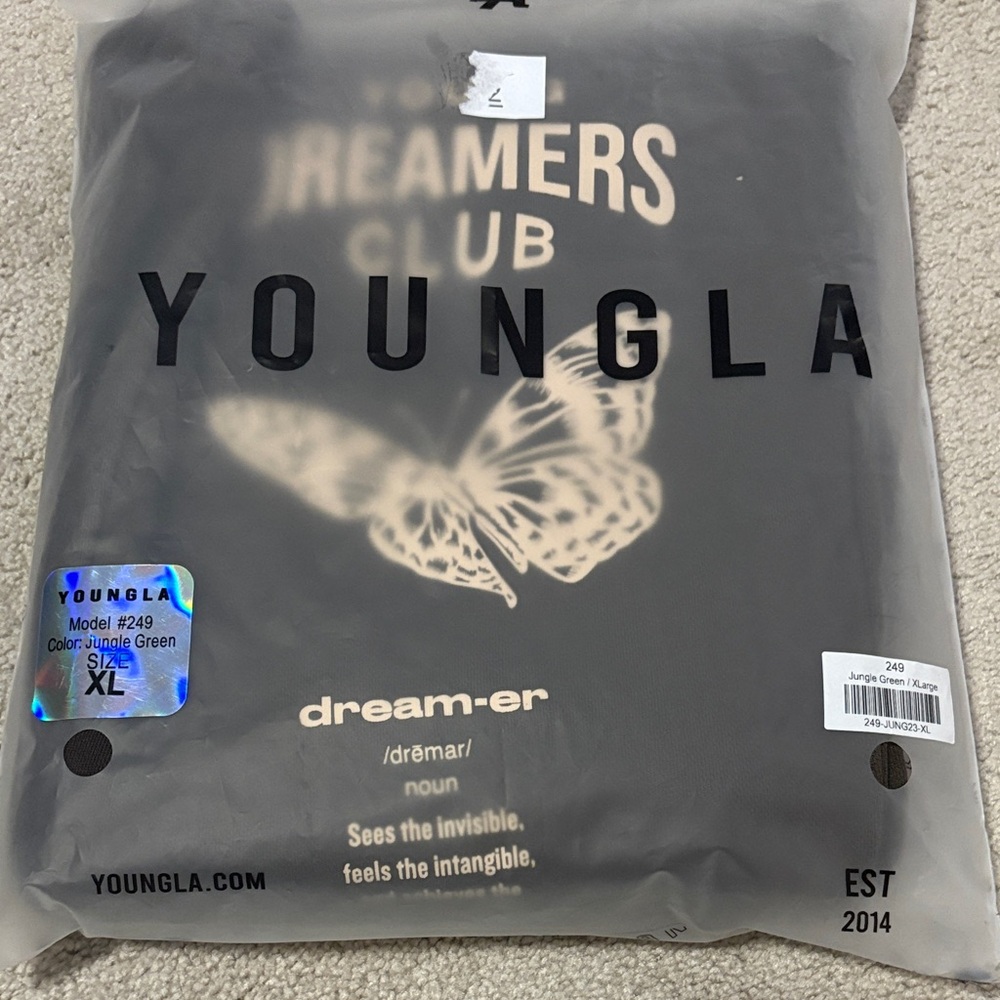 YoungLA Black Track Pants with White Graphic - Picture 8 of 8